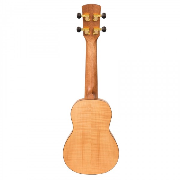Laka Maple Series Soprano Ukulele, Natural back