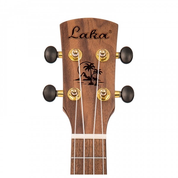 Laka Maple Series Soprano Ukulele, Natural headstock