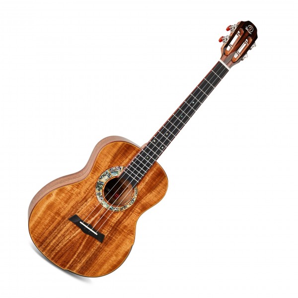 Snail S60T All Solid Flamed Acacia Tenor Ukulele, Natural