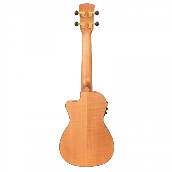Laka Maple Series Concert Electro Ukulele, Natural back