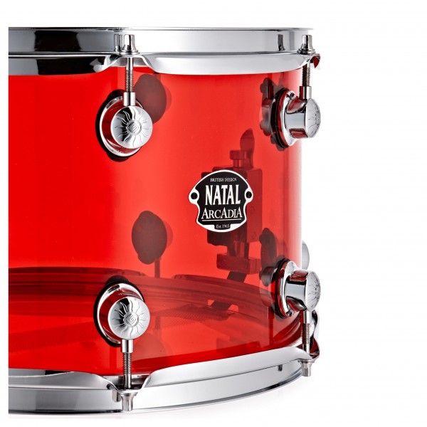 Natal Arcadia 14 x 8 Acrylic Snare, Transparent Red