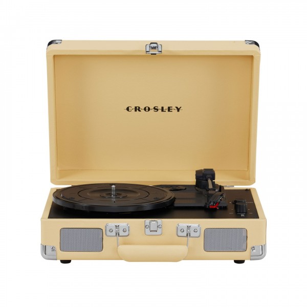 Crosley Cruiser Deluxe Portable Turntable with Bluetooth, Fawn - front
