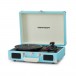 Crosley Cruiser Deluxe Portable Turntable with Bluetooth, Turquoise - angled
