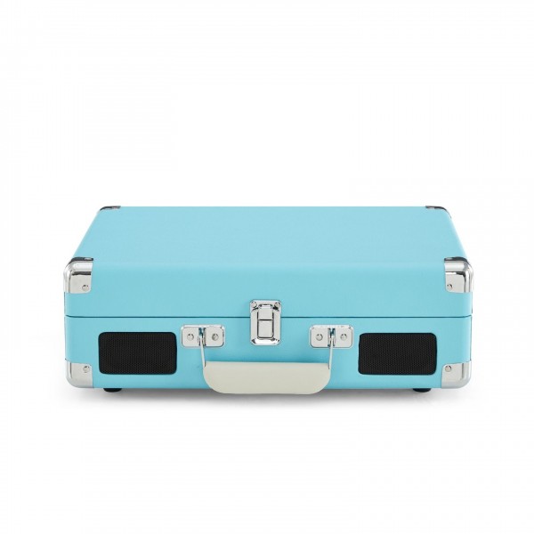 Crosley Cruiser Deluxe Portable Turntable with Bluetooth, Turquoise - front closed