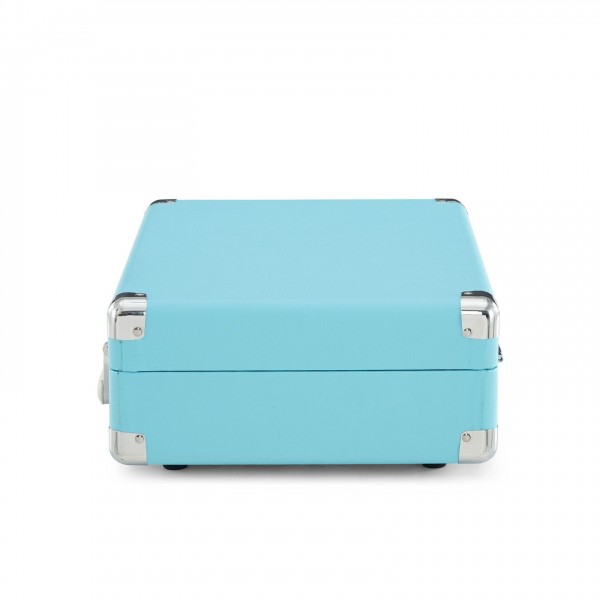 Crosley Cruiser Deluxe Portable Turntable with Bluetooth, Turquoise - side closed