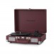 Crosley Cruiser Deluxe Portable Turntable with Bluetooth, Burgundy - front tilted