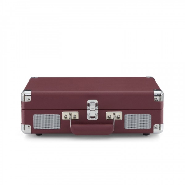 Crosley Cruiser Deluxe Portable Turntable with Bluetooth, Burgundy - closed front