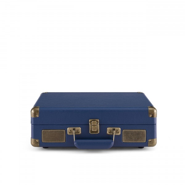 Crosley Cruiser Plus Deluxe Portable Turntable with Bluetooth, Navy - front closed