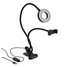 Flexible 3&rdquo; LED Ring Light with Phone Holder by Gear4music