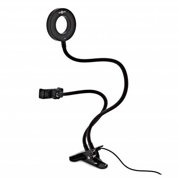 Flexible 3” LED Ring Light with Phone Holder by Gear4music
