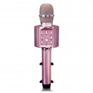 Lenco BMC-090PK Bluetooth Karaoke Microphone with Lights, Pink