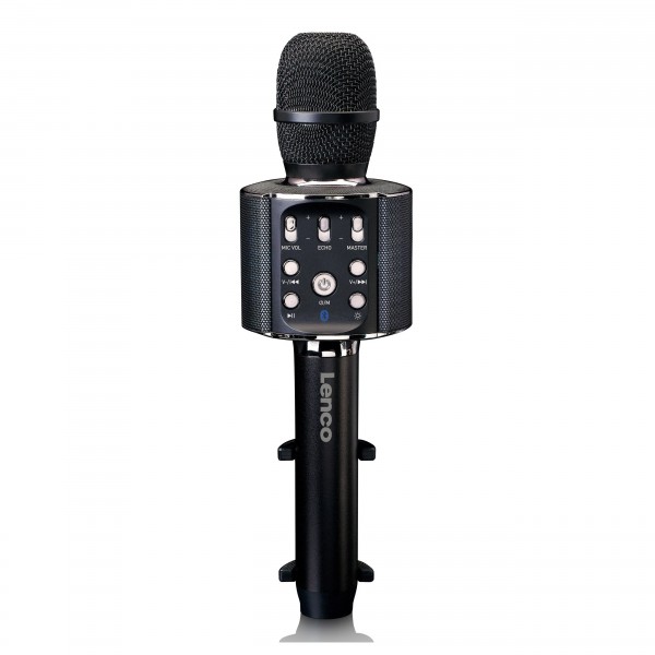 Lenco BMC-090BK - Bluetooth Karaoke Mic with Lights, Black