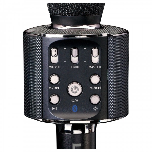 Lenco BMC-090BK - Bluetooth Karaoke Mic with Lights, Black