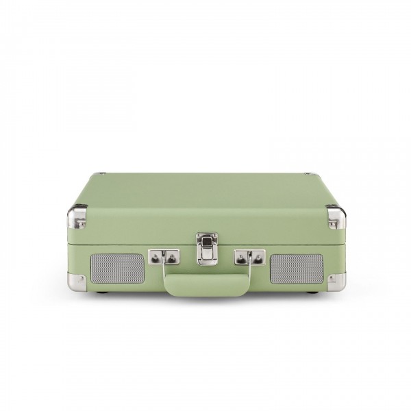 Crosley Cruiser Deluxe Turntable with Bluetooth, Mint - front closed