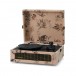 Crosley Voyager Portable Turntable with Bluetooth, Floral - Open, Left