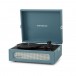 Crosley Voyager Portable Turntable with Bluetooth, Washed Blue - Open, Left