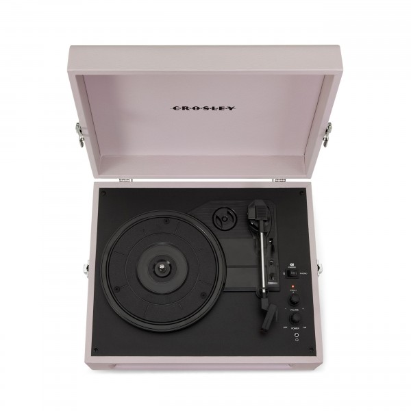 Crosley Voyager Portable Turntable with Bluetooth, Amethyst - Open, Top