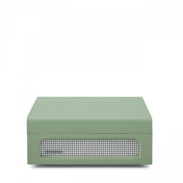 Crosley Voyager Portable Turntable with Bluetooth, Sage - Closed, Front