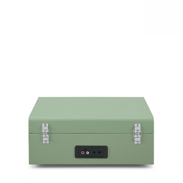 Crosley Voyager Portable Turntable with Bluetooth, Sage - Closed, Back
