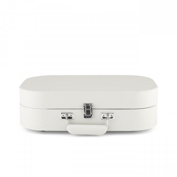 Crosley Discovery Portable Turntable with Bluetooth, Dune - Closed, Front