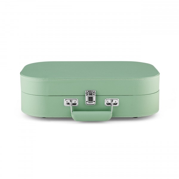 Crosley Discovery Portable Turntable with Bluetooth, Seafoam - Closed, Front