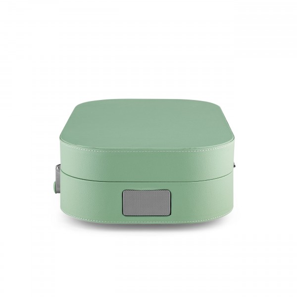 Crosley Discovery Portable Turntable with Bluetooth, Seafoam - Closed, Side