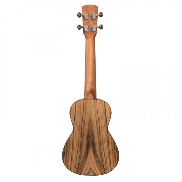 Laka Walnut Series Concert Ukulele, Natural - Rear View