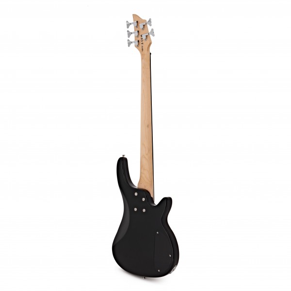 Chicago 5 String Left Handed Bass Guitar by Gear4music, Trans Red