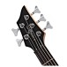 Chicago 5 String Left Handed Bass Guitar by Gear4music, Trans Red