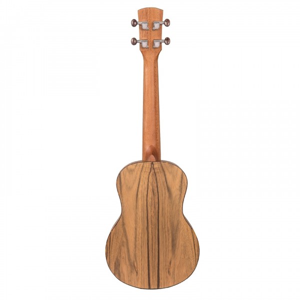 Laka Walnut Series Tenor Ukulele, Natural - Rear View