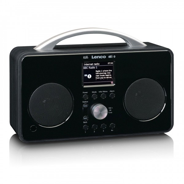 Lenco PIR-645 Internet DAB and FM Radio with Bluetooth, Black Angle