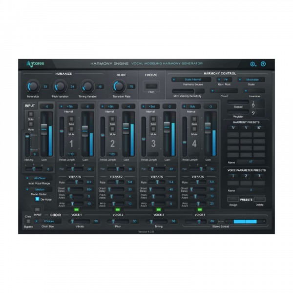 Antares Harmony Engine Evo, Digital Delivery - main screen