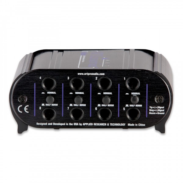 ART TPATCH Passive 8-Channel Balanced Patch Bay - Rear