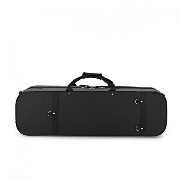 GSJ Two Tone Oblong Violin Case, 3/4 Size, Black and Grey