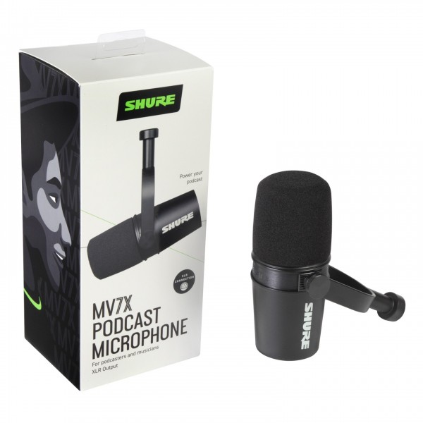 Shure MV7X XLR Podcast Microphone - Boxed