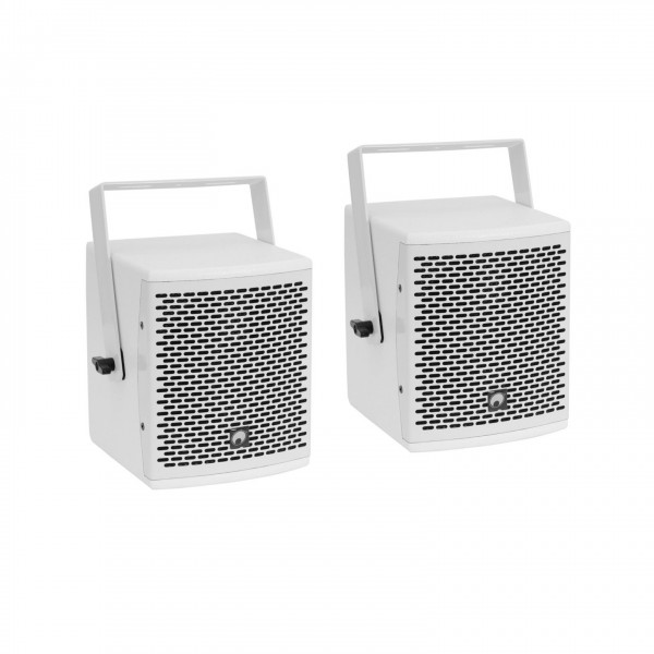 Omnitronic MOLLY-6 6.5" Satellite Speakers with Bracket, White - pair