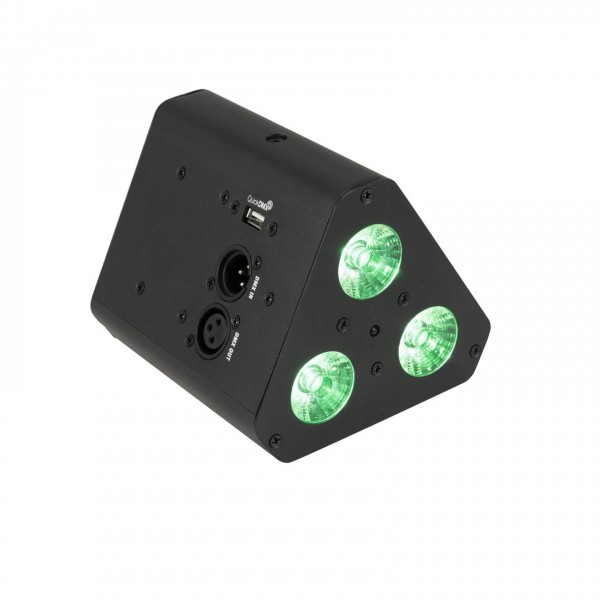 Eurolite AKKU TL-3 QCL Truss Light, RGB+UV - Angled, Green
