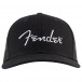 Fender Silver Logo Snapback Hat, Black