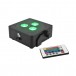 Eurolite AKKU IP Flat Light 3, Black - Side On, Green with Controller