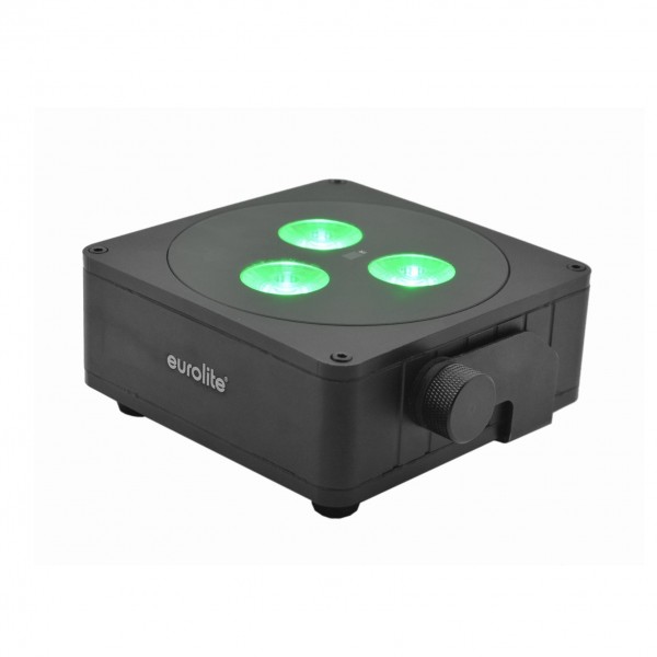 Eurolite AKKU IP Flat Light 3, Black - Side On, Green 3