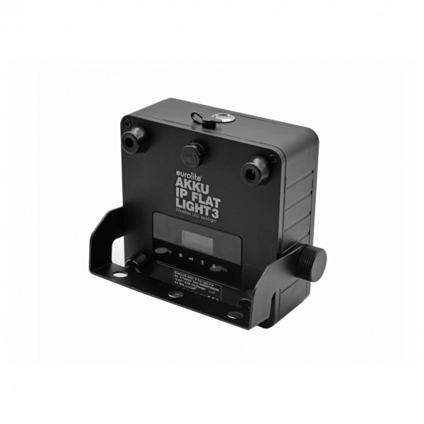 Eurolite AKKU IP Flat Light 3, Black - Back, Angled 2