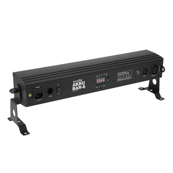 Eurolite AKKU Bar-6 QCL RGBW - Rear, Angled
