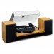 LS-300 Turntable with Speakers Package - Angled Open