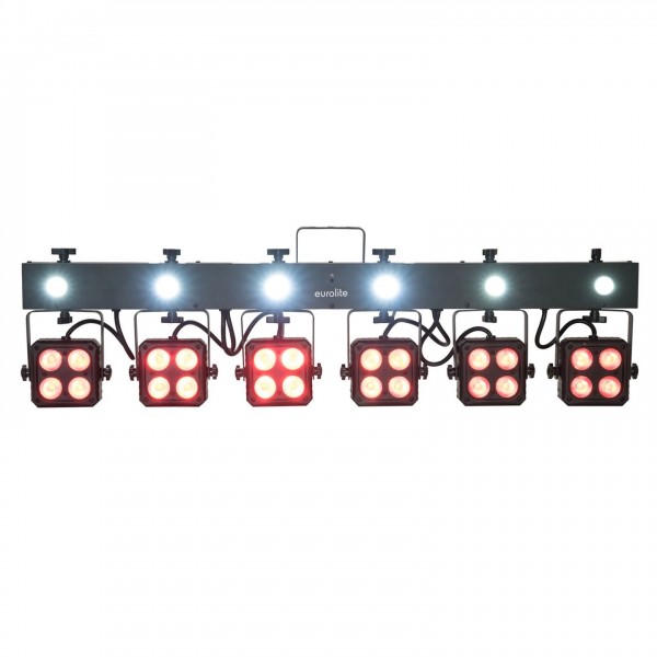 Eurolite LED KLS-180/6 Compact Light Set - Front, Spots and Strobes On