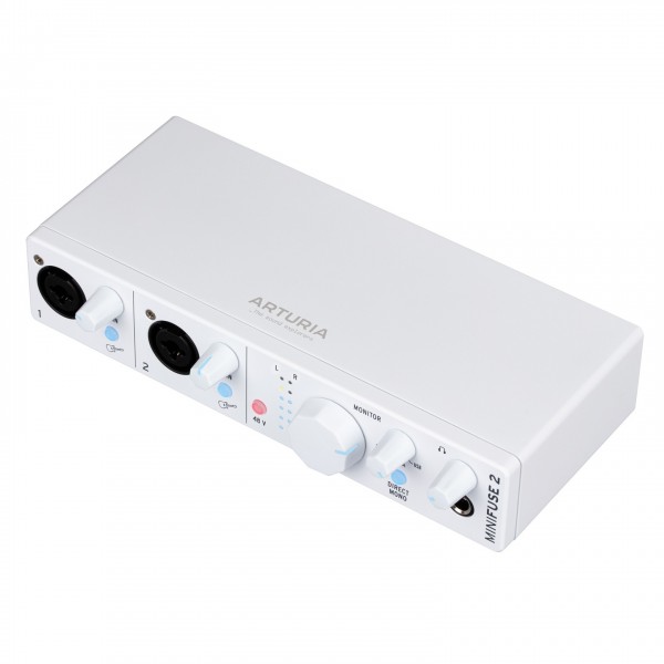 Arturia MiniFuse 2, White - Angled Front