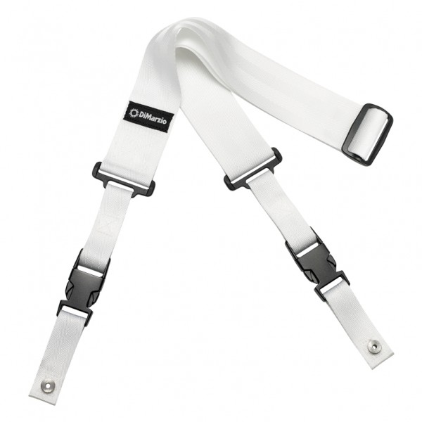 DiMarzio ClipLock Quick Release Guitar Strap, White