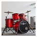 BDK-1plus Full Size Starter Drum Kit by Gear4music, Red