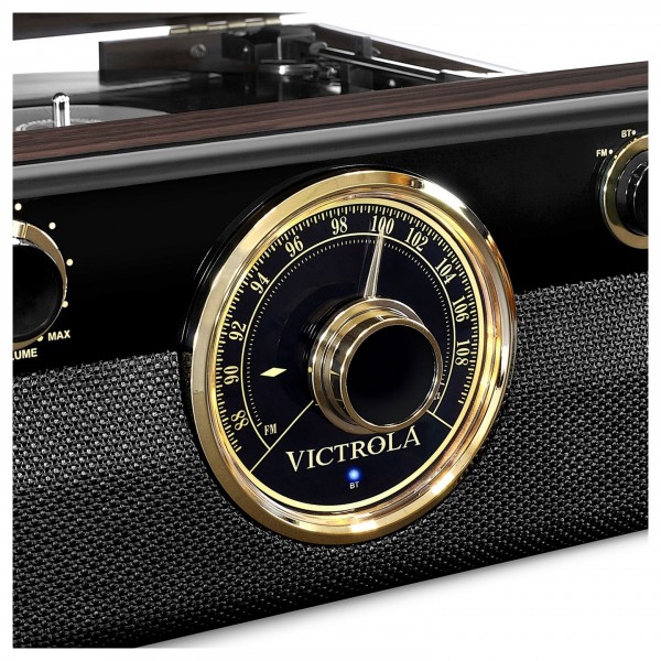 Victrola Empire Jnr Turntable With BT and Built-in Speakers Close