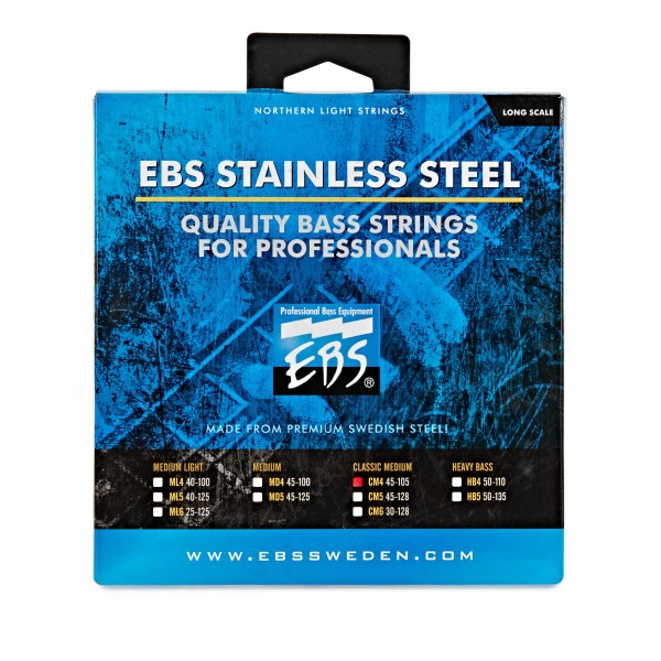 EBS SS-CM4 Stainless Steel Bass Strings 45-105