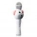 Lenco BMC-060WH Karaoke microphone with Bluetooth, White angle